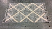 Mineral Spring microfiber fringed rug