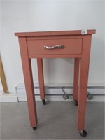 COOL 1 DRAWER TABLE ON CASTORS 16X16X28 INCHES