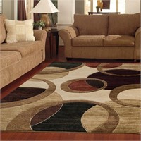 Adonia Abstract Beige/Brown Area Rug