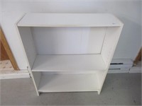 NICE WHITE PAINTED SHELVING UNIT 25X8X30 INCHES