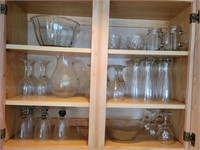 All glassware in cabinet