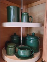 All greenware in cabinet