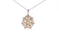 Fancy Multi-Color Diamond & 14K Gold Necklace