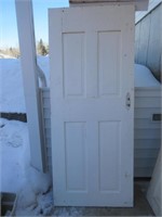 4 PANEL WHITE PAINTED DOOR 33X79 INCHES