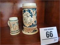 Stein assortment (2) - tallest 7"