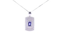 Opulent Tanzanite & Diamond 14k Gold Necklace