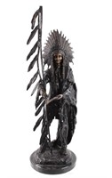 Carl Kauba "Peace" Indian Chief Bronze Sculpture