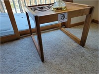 Solid wood end table 19" t x 23" x 24"