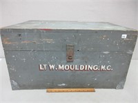 INTERESTING WOODEN TRUNK 28X18X15 INCHES