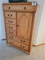 Beautiful, solid oak dresser w/ cabinet door by...