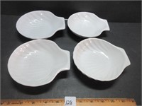 SET OF 4 CLAM SHELL DISHES