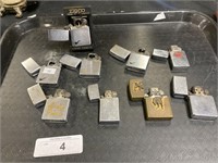 8 Zippo Lighters.