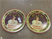 Two Reproduction Coke Serving Trays.