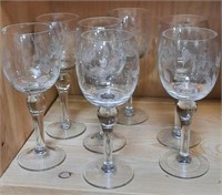 11 - LOT OF 7 WINE GLASSES