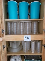 All plastic cups, pitchers, plates, etc.