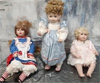 11 - LOT OF 3 COLLECTOR DOLLS