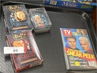 Buffy Vampire Slayer games, cards, TV guide.