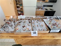Pheasant glassware & ice bowls - awesome! (31 pcs)