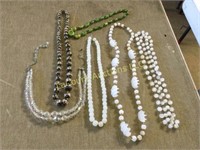 vintage glass beaded necklaces