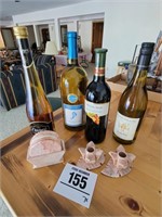 Assorted wines w/ marble coasters, etc.