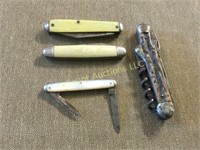 4 old pocket knives