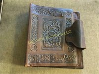 antique leather book cover detailed snap