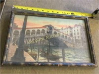 antique framed bridge print