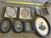 8 small picture frames vintage