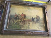 Antique frame picture all in one Clearing the Road