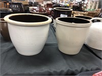 Two Stoneware Crocks.