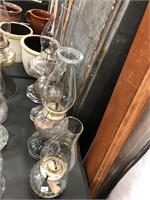 Four Glass Oil Lamps.