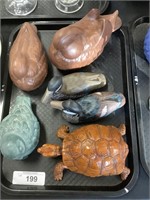 Ceramic. Rids, bird key hider, souvenir turtle.