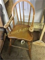old wood high chair