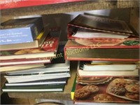 assorted cook books and others Ideal magazines