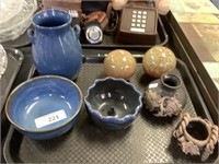 Decorative pottery pieces.