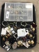 Watches, earrings, pins.