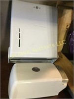 folding paper towel & soap dispenser