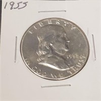 1953S Ben Franklin Silver Half Dollar