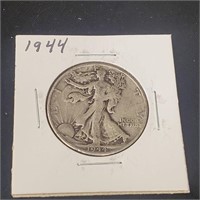 1944 Walking Liberty Silver Half Dollar 90%