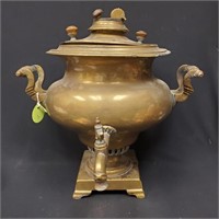 Antique Russian Brass 18 3/8? Samovar Tea Maker