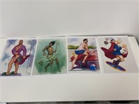(4) Marvel Pinup Style Prints 8.5X11" Each