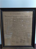The United States Declaration Framed
