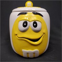 M&M's Ceramic Candy Cookie Jar with Lid Canister