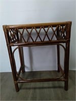 Small Bamboo Wicker Side or End Table