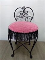 SASSY Vanity Chair..... Furry, Tassels, Gems