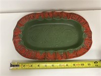 Vtg Ceramic Platter Ashtray?  11.5" Long