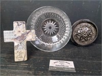 Anchor Bowl, Cross, and Wall Plaque