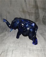 Glass Elephant 7" Blue
