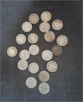 22 Nice Assortment Barber Dimes with Mixed Dates