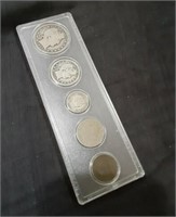 Set of 5 coins in order 1907, 1916, 1815,